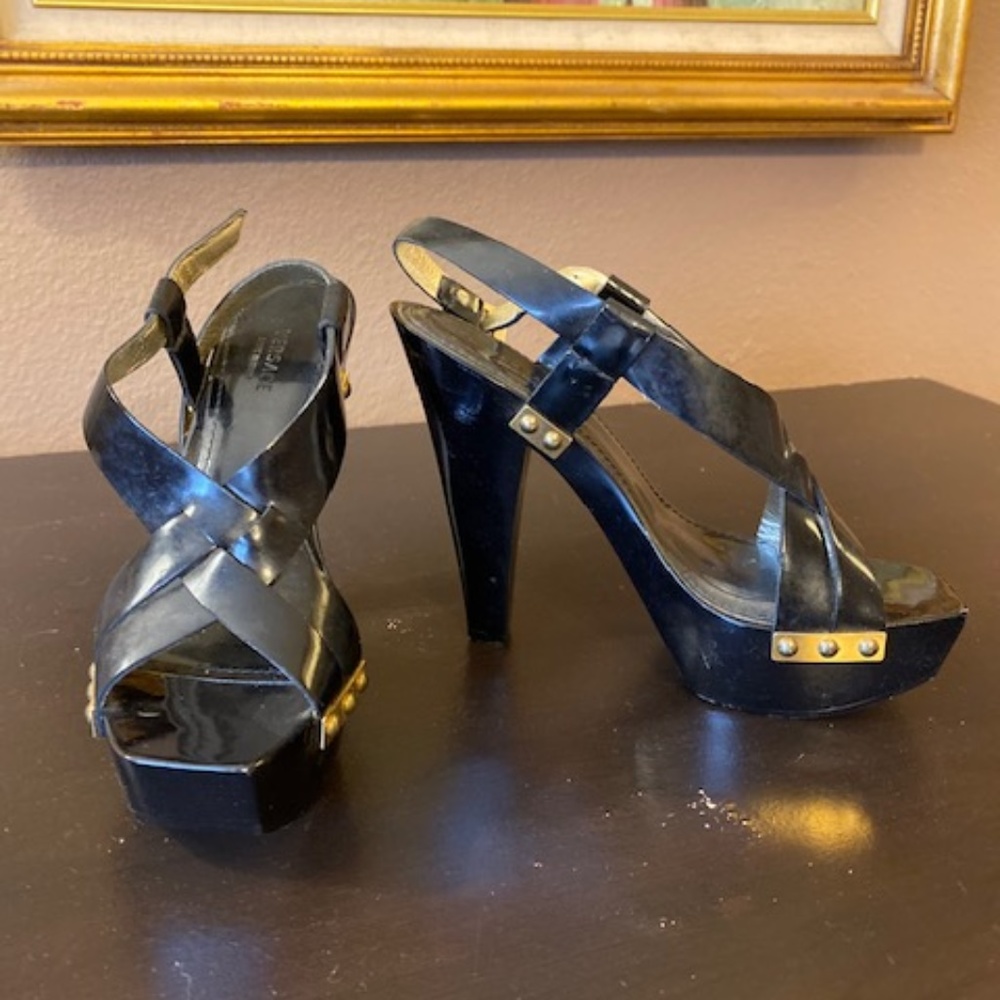 Versace black heels